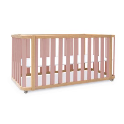 Cuna-cama 70x140 cm (3en1) madera/rosa · Crea Plus Due C350-M5059