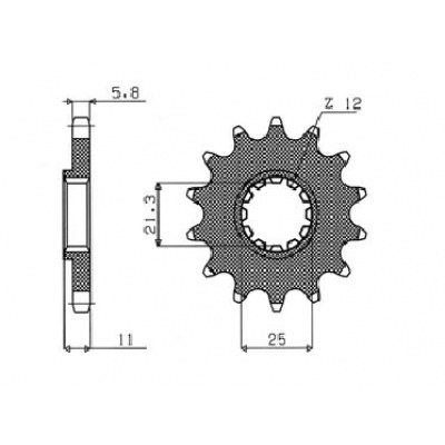 Piñones de arrastre Powerdrive SUNSTAR SPROCKETS 38316