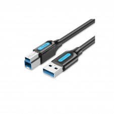 Vention Cable USB 3.0 Impresora COOBI/ USB Tipo-B Macho - USB Macho/ 3m/ Negro