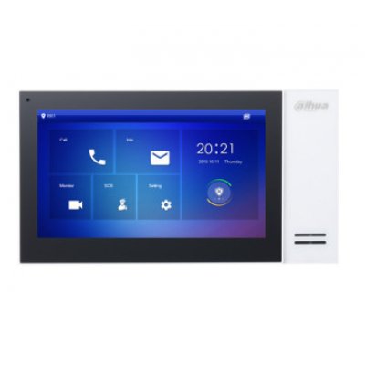 (DHI-VTH2421FW-P) DAHUA MONITOR INTERIOR 7 DE SUPERFICIE PARA VIDEOPORTERO IP POE SD 6E 1S ALARMA BLANCO