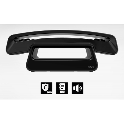 ePure#3 Iconic Teléfono DECT Identificador de llamadas Negro