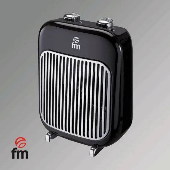 Termoventilador FM TR-2000, 2.000 W, negro