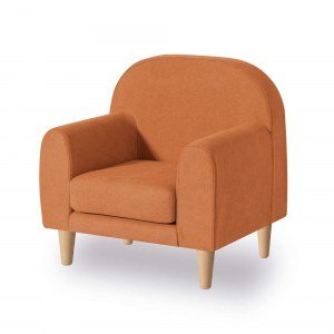 Sillón infantil individual en tela terracota · Code SL121T-83