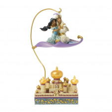 Figura enesco jazmín y aladín sobre agrabah
