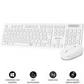 Teclado y Ratón Subblim Combo Business Slim Silencioso Inalámbrico/ Blanco