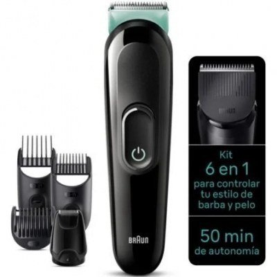 Recortadora 6 en 1 Braun Series 3 MGK 3411/ con Batería/ 4 Accesorios