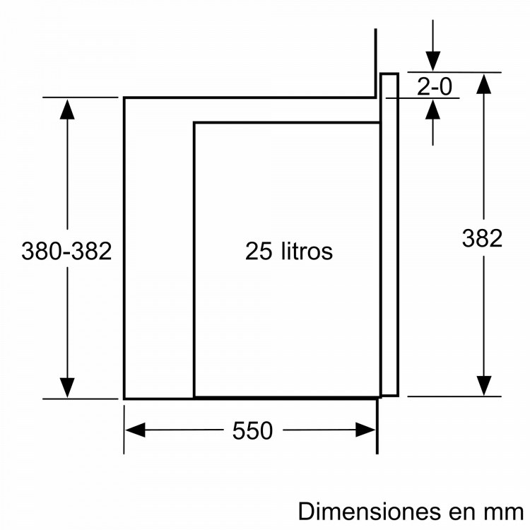 Microondas integrable Siemens BE555LMS0 25 litros con CookControl