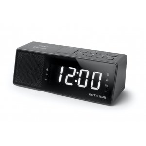 Radio reloj portátil Muse M-172B T, FM/AM, negro