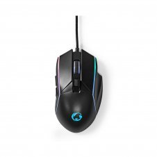 Nedis GMWD510BK ratón mano derecha USB tipo A Óptico 7200 DPI