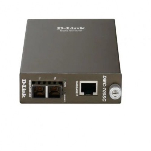 Conversor de Medios 1000T a 1000SX Fibra D-Link DMC-700SC/E/ 1 Puerto/ RJ-45 10/100/1000
