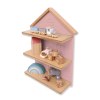 Estantería infantil pared con forma de casita madera/rosa · Ville H163-M9759