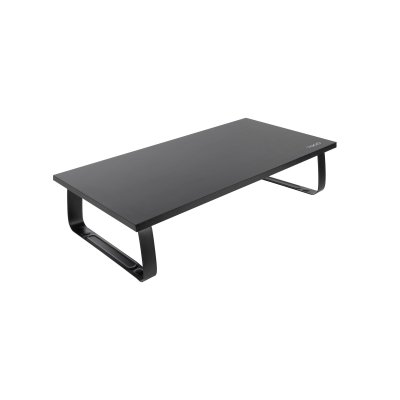 TooQ - Soporte Elevador Multiusos para Monitor/Portátil, Negro