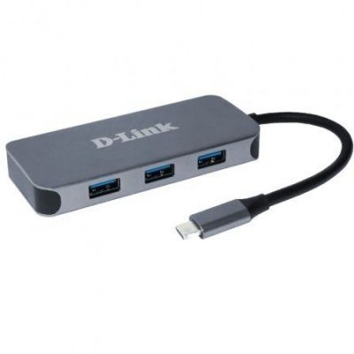 Docking USB Tipo-C D-Link DUB-2335/ 3xUSB/ 1xUSB-Tipo-C/ 1xHDMI/ 1xRJ45/ Gris