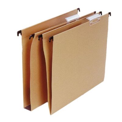 Grafoplas Carpeta colgante - Visor superior - Kraft - Varilla de plastico - A4 - Lomo en ''V'' - Pack 50 ud