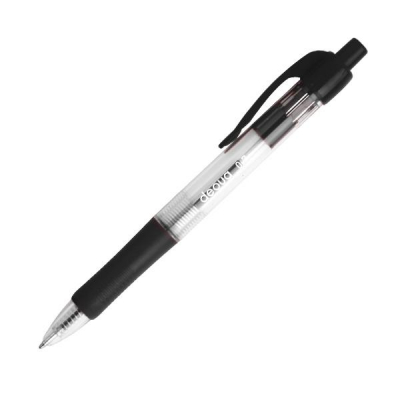 DEQUA Boligrafo retractil tinta de aceite trazo 0,7mm negro