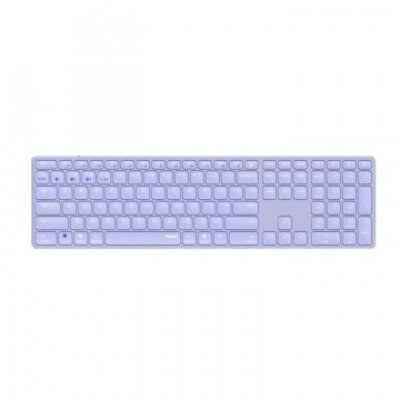 TECLADO RAPOO WIRELESS Y BLUETOOTH E9800M 2.4GHz BT 3.0 5.0 DISEÑO ULTRAFINO BATERIA LILA