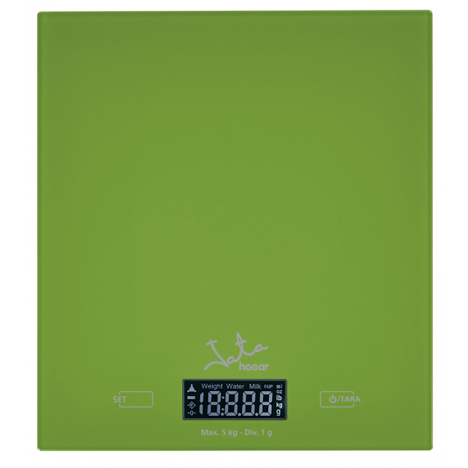 Báscula de Cocina Electrónica Jata Hogar 729V/ hasta 5kg/ Verde