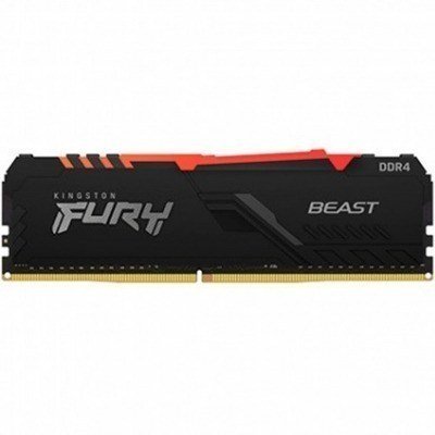 Memoria ram ddr4 16gb kingston - 3200mhz - pc4 25600 - fury beast rgb - cl 16 - 1.35v