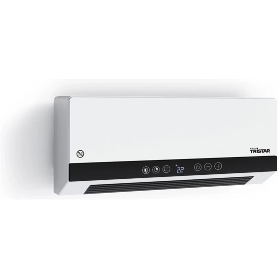 Calefactor cerámico de pared Tristar KA-5210, 2.000 W, IP-22, mando a distancia, blanco