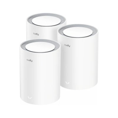 Cudy Pack de 3 Sistemas WiFi Mesh 7 Gigabit Dual Band BE3600 - Velocidad hasta 1000Mbps - 3 Puertos - Antenas Internas - Color Blanco