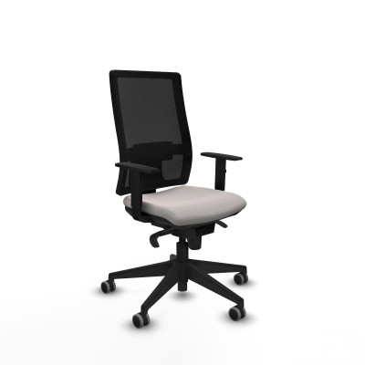 Horna sincro malla negra similpiel blanco brazos 1D base piramidal ruedas 65mm engomadas