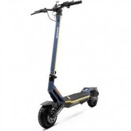 Patín eléctrico SmartGyro Raptor Dual Evo LR, motor 1000W, ruedas 10", velocidad 25 km/h, autonomía 75 km, 20000 mAh, patinete azul y negro