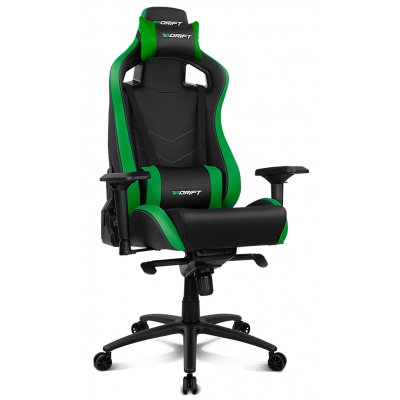 DR500 Silla para videojuegos de PC Asiento acolchado tapizado Negro, Verde