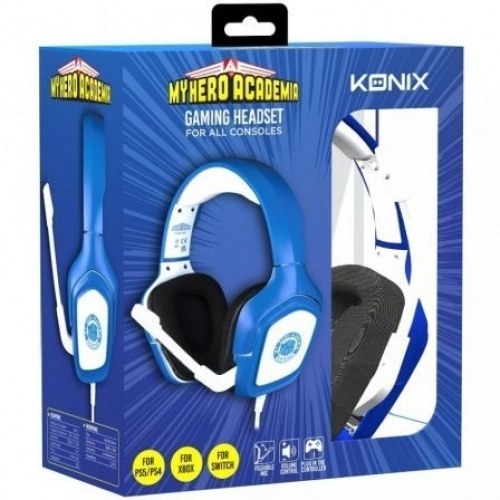 Auriculares Gaming con Micrófono Konix My Hero Academia Gaming Headset/ Jack 3.5/ Azul