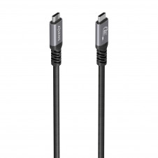 AISENS Cable USB 3.2 Gen1 Aluminio 5Gbps 4K@60Hz 3A 60W E-Mark, Tipo USB-C/M-USB-C/M, Negro, 7.0M