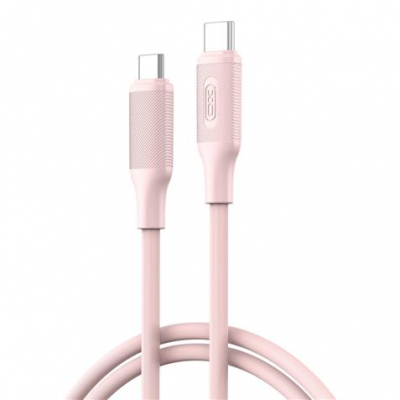 XO NBQ265B Cable USB-C Macho a USB-C Macho - 1m - 60W - Color Rosa
