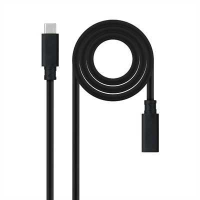 Cable nanocable usb - c 3.2 gen2x2 100w c - m - h 1.5m alargador