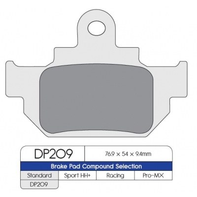 Pastillas de freno metal sinterizado estándar DP BRAKES DP209