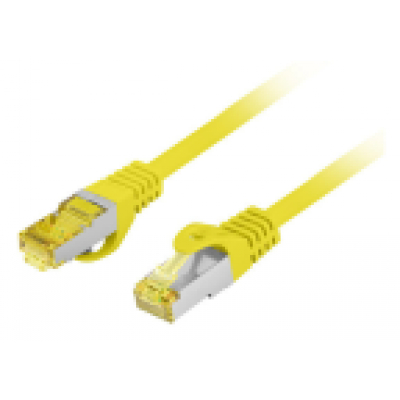 CABLE RED LANBERG LATIGUILLO CAT.6A S/FTP LSZH CU 0.5M AMARILLO FLUKE PASSED