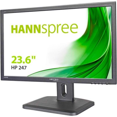 Monitor reacondicionado HANNSPREE HP247DJB - 23.6 LED | DVI + VGA + Audio | Color negro | Grado A- | Pantalla amarilleada