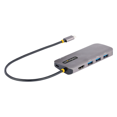 Adaptador Multipuertos USB C, de Vídeo HDMI de 4K y 60Hz, Hub USB-A 3.2 de 3 Puertos de 5Gbps, Entrega de Alimentación PD de 100W, GbE, Docking Station de Viajes