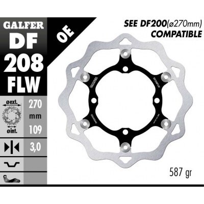 Disco de freno Wave® GALFER DF208FLW