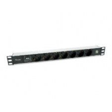 Regleta Equip 7xschuko 2xusb Rack 1u Negra