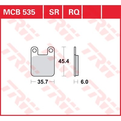 Pastillas de freno metal sinterizado SV TRW MCB535