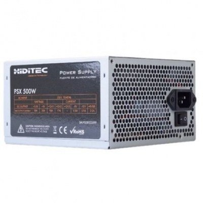 Fuente de Alimentación Hiditec PSX 500 BULK/ 500W/ Ventilador 12cm/ Incluye cable de alimentación 1.5m