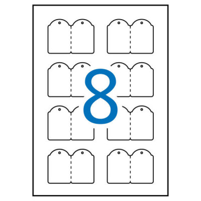 Apli Etiquetas Colgantes Imprimibles 36.0 x 53.0mm 10 Hojas