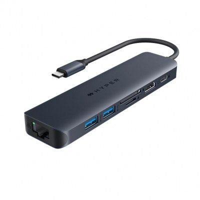 Hub hyper drive ecosmart gen.2 universal usb - c® 7 - in - 1 100 w pd power