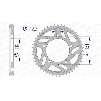 Corona AFAM aluminio 165800 - Paso 525 165800-47