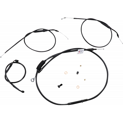 Kit de cable de manillar y línea de freno extendidos para Sportsters con ABS BURLY BRAND B30-1272