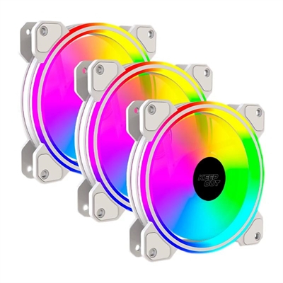 Ventilador Keep Out  XFC-120DRW White 5V ARGB 3x2