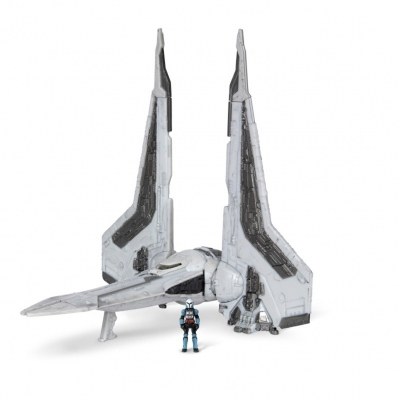 Figura jazzwares star wars nave deluxe kom'rk class con figura
