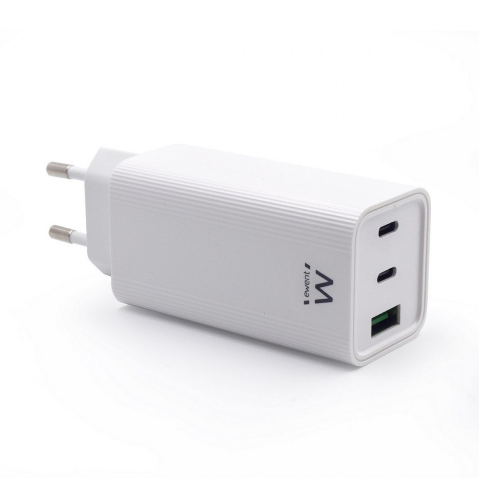 EWENT EW1323 Cargador carga rapido 65w usb-c y usb-a