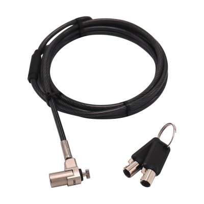 D31831 cable antirrobo Negro, Plata 2 m