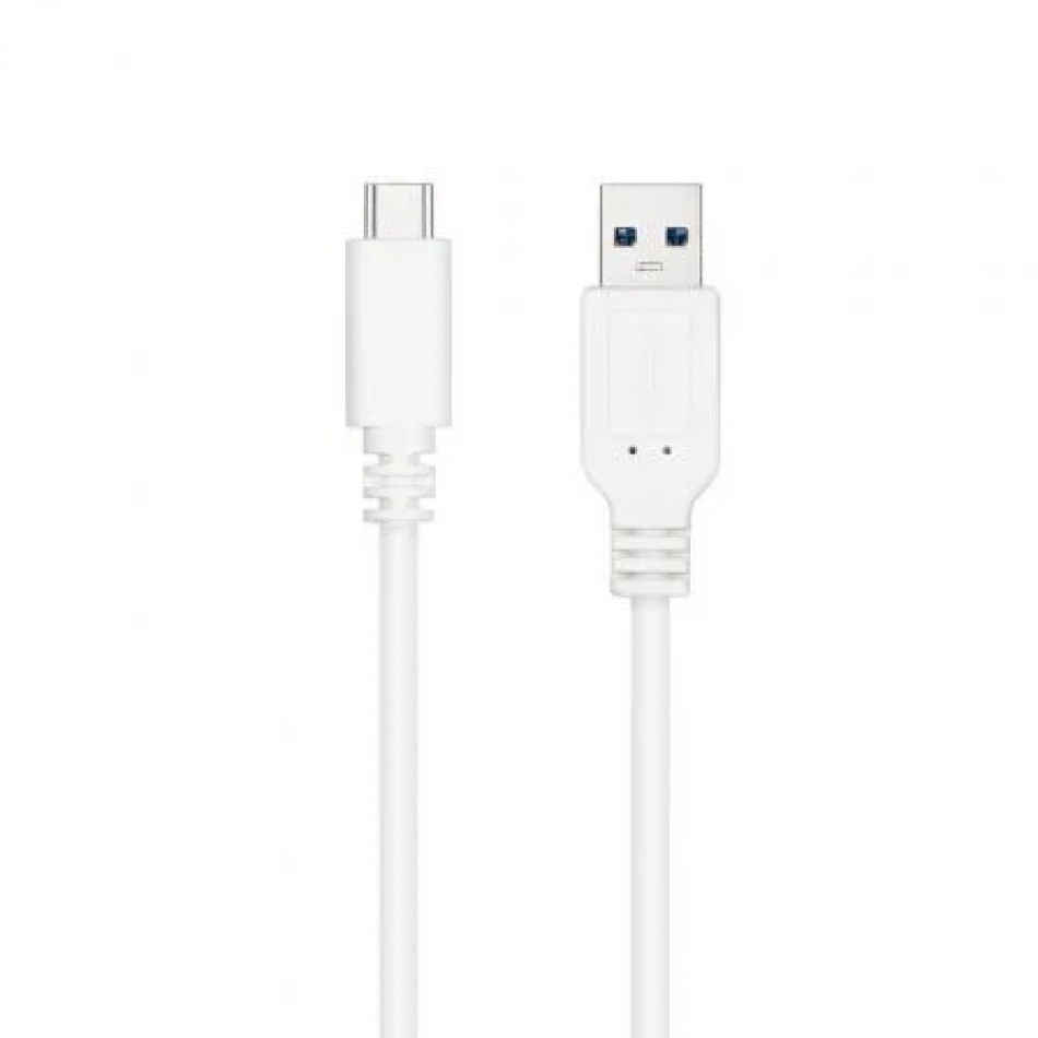 Cable USB 3.1 Nanocable 10.01.4002-W/ USB Tipo-C Macho - USB Macho/ 2m/ Blanco