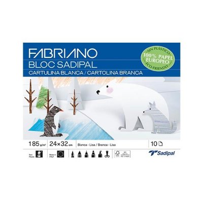 SADIPAL CUADERNO MANUALIDADES 10H CARTULINA 32X24CM BLANCO