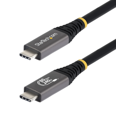 Cable USB4 50cm - Cable USB-C Certificado USB-IF - 80Gbps - Cable USB Tipo C - PD de 240W - 8K120/4K240 - DP 2.1 - DP80 - Recubrimiento de TPE - Compatible con Thunderbolt - Negro